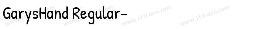 GarysHand Regular字体转换